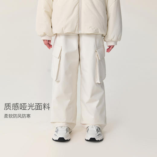 【无氟防泼水】马克珍妮男童防寒防风雪加厚工装羽绒裤2025年冬装新款551632 商品图2