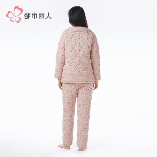 都市丽人云朵绵夹棉睡衣女士家居服长袖长裤加厚夹棉套装LHH9D9 商品图3