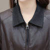 QYM SD58827-Y时尚皮衣外套洋气显瘦皮夹克拼接上衣 商品缩略图3