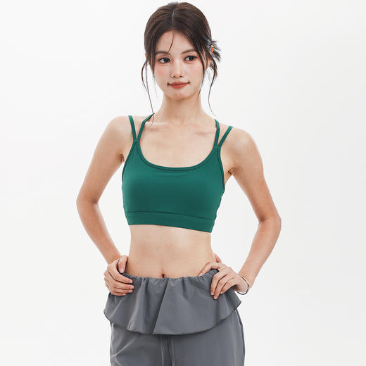 【限时秒】YOGACODE【火树银花系列】瑜伽背心女固定杯中强度美背健身服上衣DWC125682 商品图2