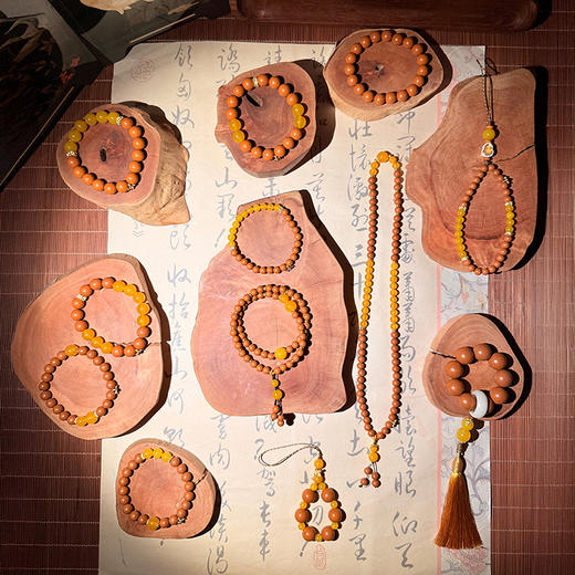 热卖！美哭了！戚龙珠 灵珠富贵双全系列合香珠手串 黄玛瑙+六种香材 非遗工艺 商品图12