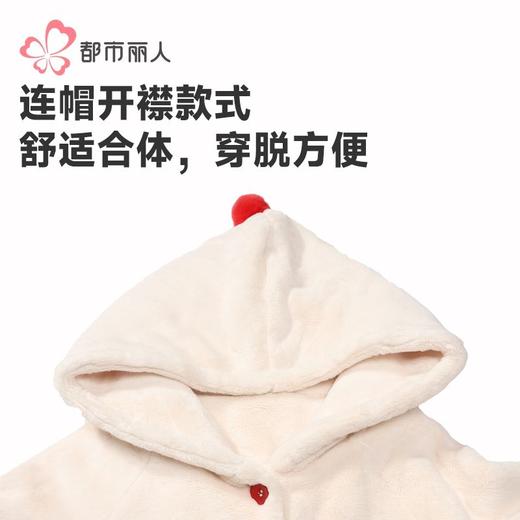 都市丽人睡衣女士睡衣美舒绒睡衣女士家居服法兰绒单件袍LHH7B3 商品图4