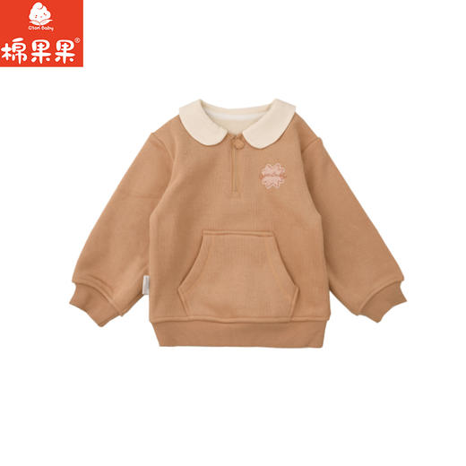 棉果果冬季新品女童复合奥利绒保暖加绒翻领加绒卫衣M422180425727 商品图1