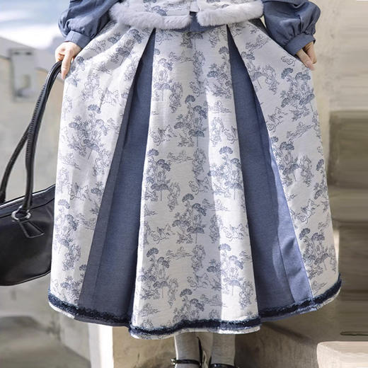 裁缝学苑AH74国风中式灯笼袖翻领衬衣纸样马甲折裥裙牛仔打版裁剪图 商品图1