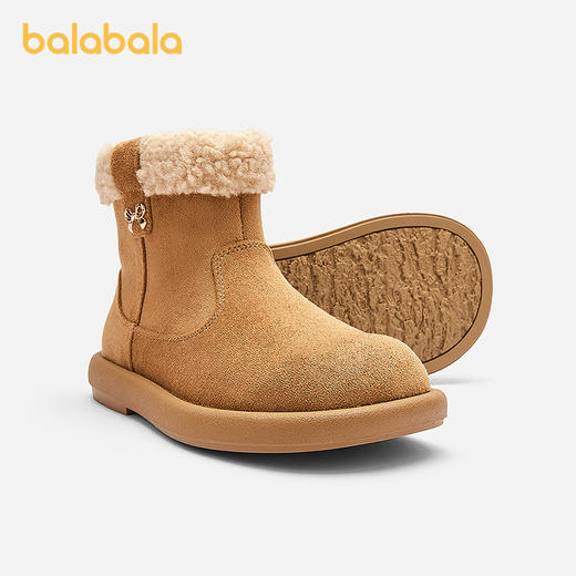 【商场同款】巴拉巴拉儿童雪地靴女童鞋加绒棉靴冬季2025新款靴子 商品图1