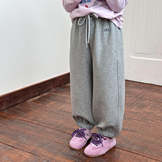 宸之昊2025秋季新品女童裤子儿童韩版宽松耐磨休闲校园运动字母卫裤★ 商品图5