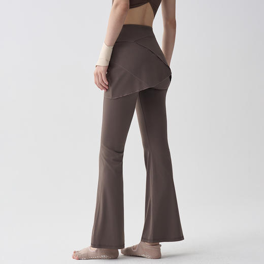 【限时秒】YOGACODE【火树银花系列】瑜伽喇叭裤女假两件屁帘蜜桃提臀收腹健身长裤DWE125548 商品图1