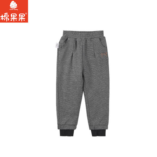 棉果果冬季新品女童夹棉保暖加厚千鸟格   针织加棉长裤M422200825741 商品图0