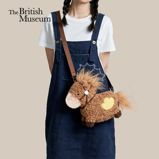 大英博物馆 新年系列 马上有钱 羊羔毛手机包斜挎包 商品图0