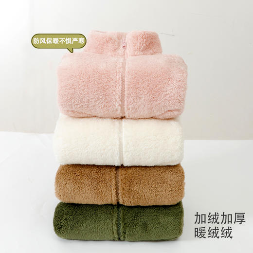 110-180可亲子舒棉绒羊羔绒温暖外套 拉链立领夹克衫保暖 商品图0