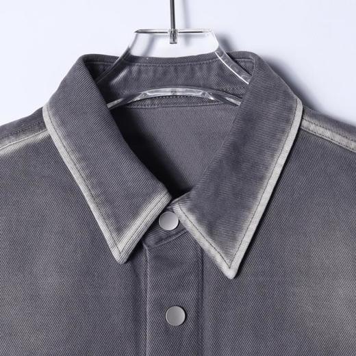 J5626SDSA秋冬新款痞帅男装韩版做旧扎染纽扣翻领长袖衬衫百搭宽松衬衣 商品图2