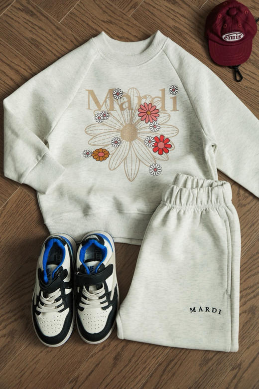 儿童雏菊纯棉卫衣卫裤套装082k 商品图6