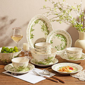 摩登主妇釉下彩餐具碗碟家用2025新款碗具饭碗汤面碗盘子碗盘套装