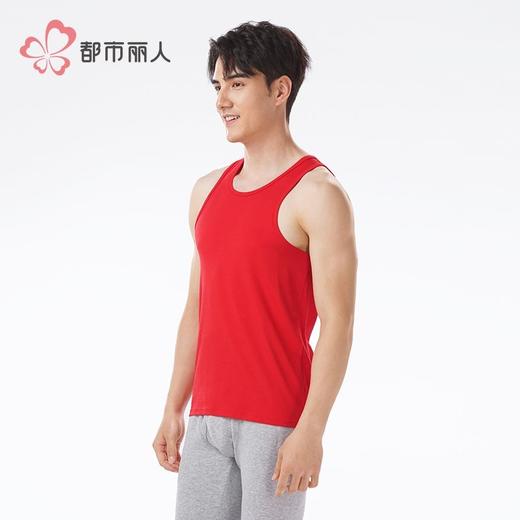 都市丽人保暖衣男装保暖内衣棉莫男士保暖衣保暖背心单件FWH4A1 商品图2