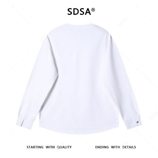 SDSA男士秋冬新款痞帅男装韩版极简风纯色圆领卫衣百搭宽松上衣 商品图4