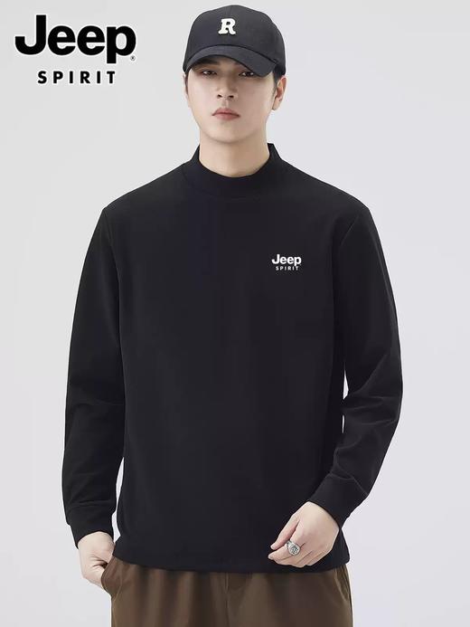 JEEPSPIRIT男士秋冬半高领双面德绒发热衣，一秒升温，温暖过冬 商品图4