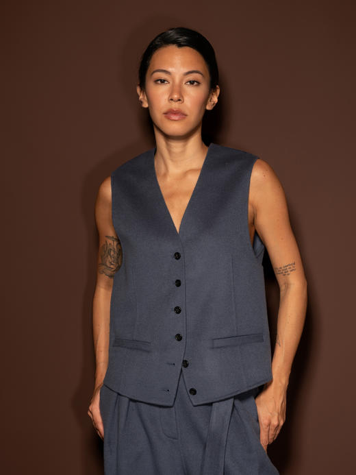 Puree｜#0616 Undercover Vest 羊绒羊毛双面绒西装马甲 [  浅蓝 / 浅驼 / 浅灰 ] 商品图4