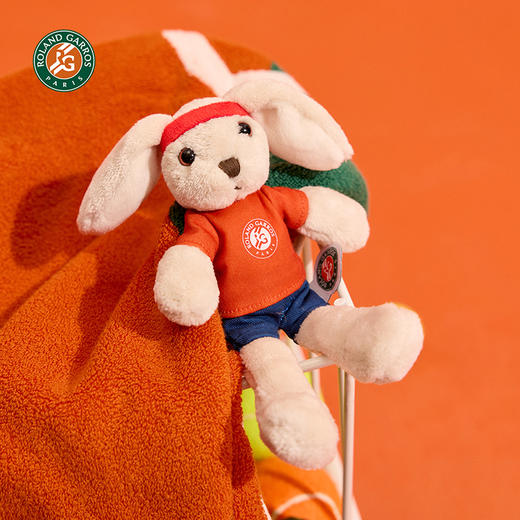 罗兰加洛斯法网吉祥物网球兔子挂饰公仔摆件毛绒挂件新年礼物 商品图0