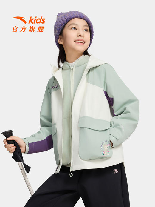 安踏儿童外套女大童2025秋冬运动外套WWF两件套上衣362546601N 商品图10