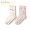 【商场同款】巴拉巴拉儿童袜子秋冬女童棉袜大童提花甜美袜两双装 商品缩略图4