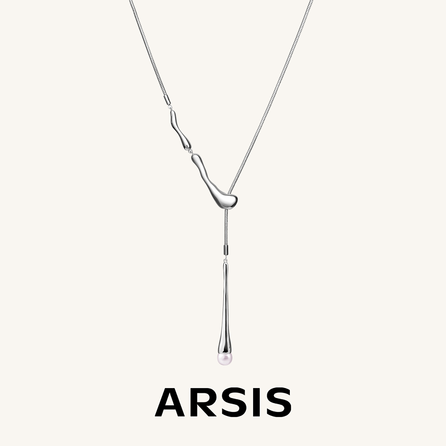 ARSIS｜流光系列 流线水滴毛衣链