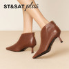 星期六优雅职场风尖头高跟短靴SSD4116568 商品缩略图5