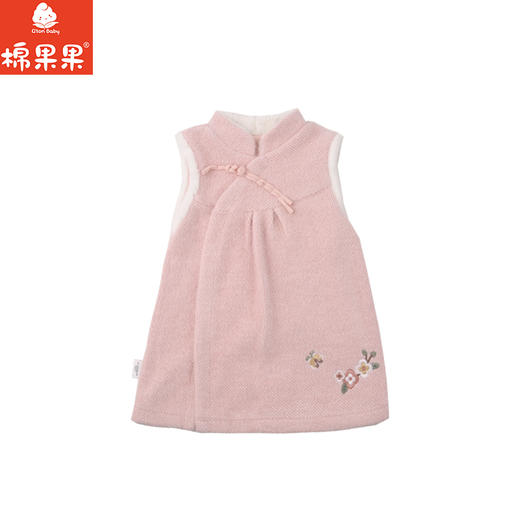 棉果果冬季新品新年款女童喜庆节日氛围连衣裙中国风背心裙M522702825771 商品图1