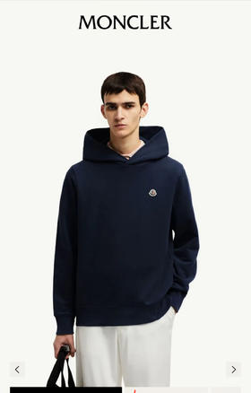 M0NC1ER 萌口 纯色徽标贴片连帽套头卫衣 WY916