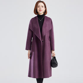 TC 2155116羊毛双面呢大衣气质大气宽松大码羊毛呢外套