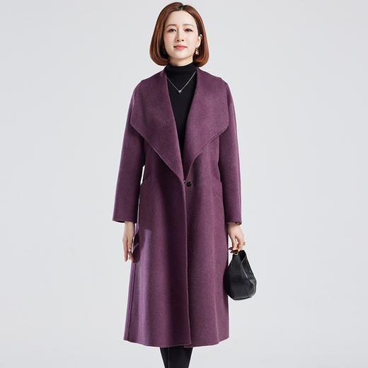 TC 2155116羊毛双面呢大衣气质大气宽松大码羊毛呢外套 商品图0