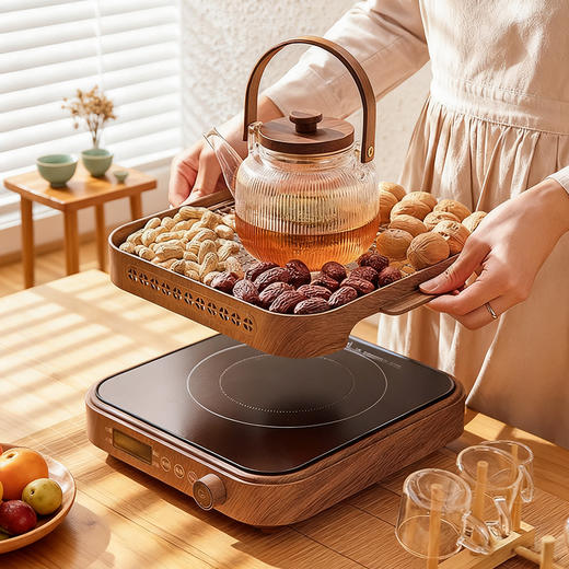 摩登主妇围炉煮茶电陶炉套装2025新款家用器具全套泡茶壶玻璃水壶 商品图0