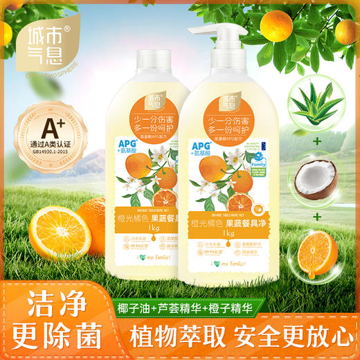 城市气息橙光橘色果蔬餐具净 商品图0