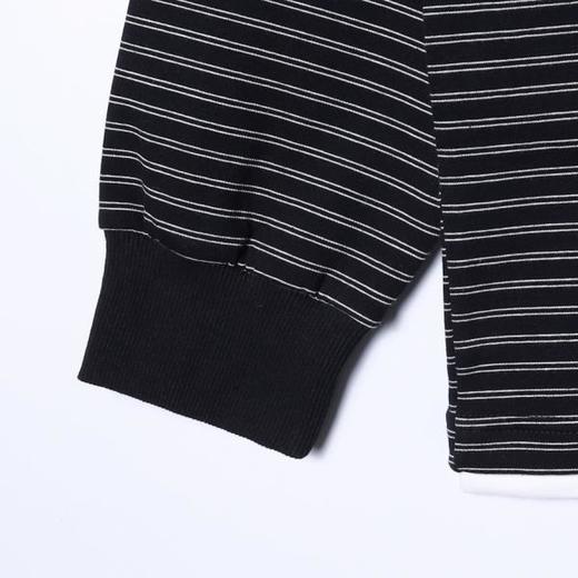 SDSA男士秋冬新款痞帅男装韩版拼接领口撞色条纹圆领卫衣百搭舒适 商品图4