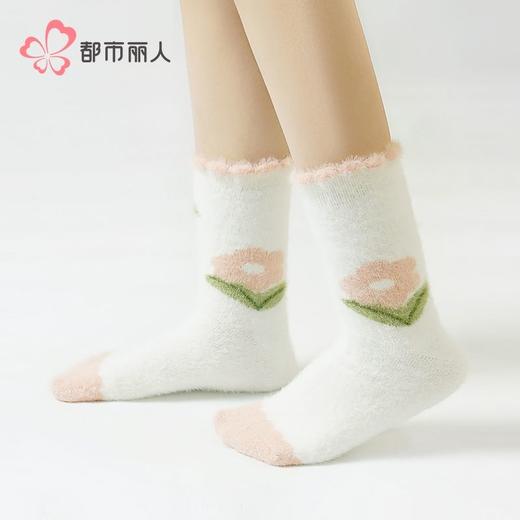 都市丽人袜子女士袜子仿貂绒女袜子女中筒袜LCHEB5 商品图0