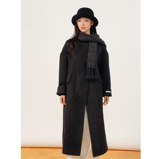 韩版双口袋单排扣羊毛大衣-纪念日百货门店同款166545254 商品图1