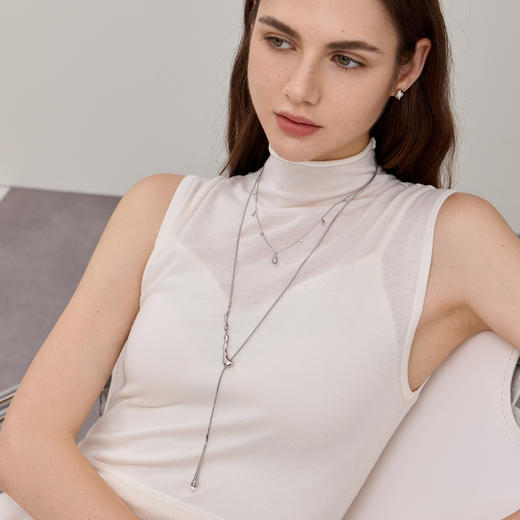 ARSIS｜流光系列 流线水滴毛衣链 商品图4