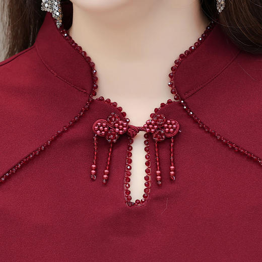 QYM 1315C520-Y新中式国风复古旗袍连衣裙 商品图3