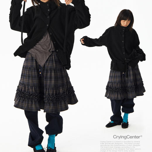 CryingCenter摇粒绒轻量收腰抽绳长袖外套开衫 哭喊中心 商品图3