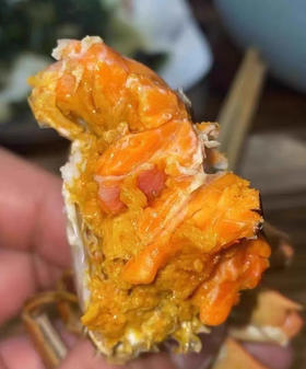 东营黄河口大闸蟹，目前比洪湖的黄好很多，2.5两母，6只，不绑绳