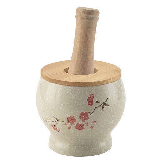 【跨境出口陶瓷捣蒜器】陶瓷捣蒜器捣药器捣蒜罐捣药罐配木棒捣碎罐压蒜器研磨器捣蒜泥臼 商品图4