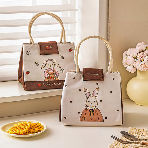 摩登主妇赫拉兔保温袋冷藏袋饭盒手提袋上班族带饭便携式便当餐包 商品图0