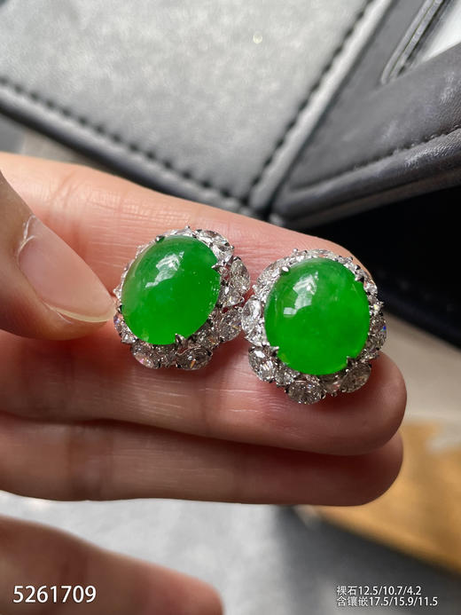 5261709，蛋面耳钉。具体价格微信咨询 商品图3