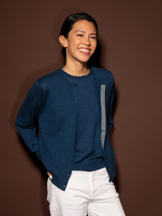 Puree｜#1979 Petite Cardigan 精纺羊绒开衫 [  黄 / 灰 / 蓝 / 米粉 ] 商品图4