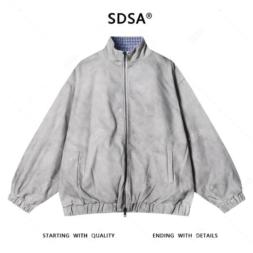 25108SDSA男士秋冬新款痞帅男装韩版简约纯色印花字母拉链立领夹克外套 商品图1
