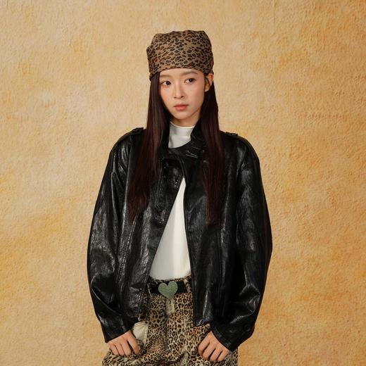 休闲金属丝油皮短款外套-纪念日百货门店同款166552411 商品图1