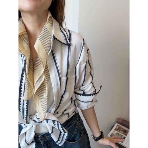 2509505    定位印花 亚麻天丝衬衫 商品图8