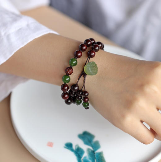 【青山特惠】原创8mm*28颗 小叶紫檀 清荷 手串 y2 商品图6