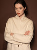 Puree｜#0929 Invisible Lapel Coat 弧形领隐形前扣大衣 [  米白 / 苍绿  ] 商品缩略图4