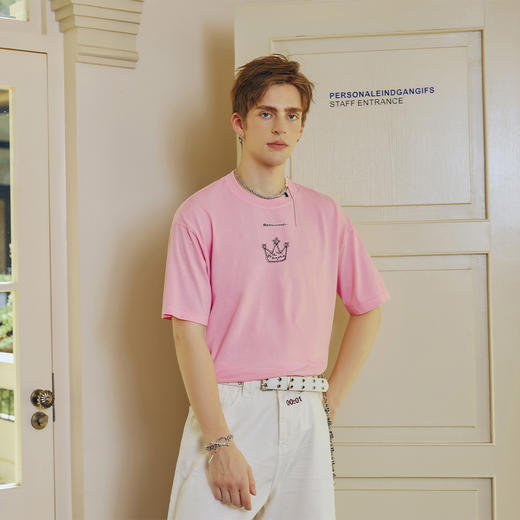 【陈立农联名】陈立农2025青春为名演唱会联名款IDEVERRAY新款高质量纯棉皇冠印花情侣装短袖T恤 商品图2