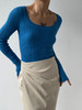 丝所｜S22N002 静海丝绵针织大圆领上衣［ 蓝AC / 白BC / 灰CC / 黑DC / 驼EC] 商品缩略图11